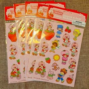 5 Strawberry Shortcake Scratch & Sniff 2 Sheet Sticker Packs